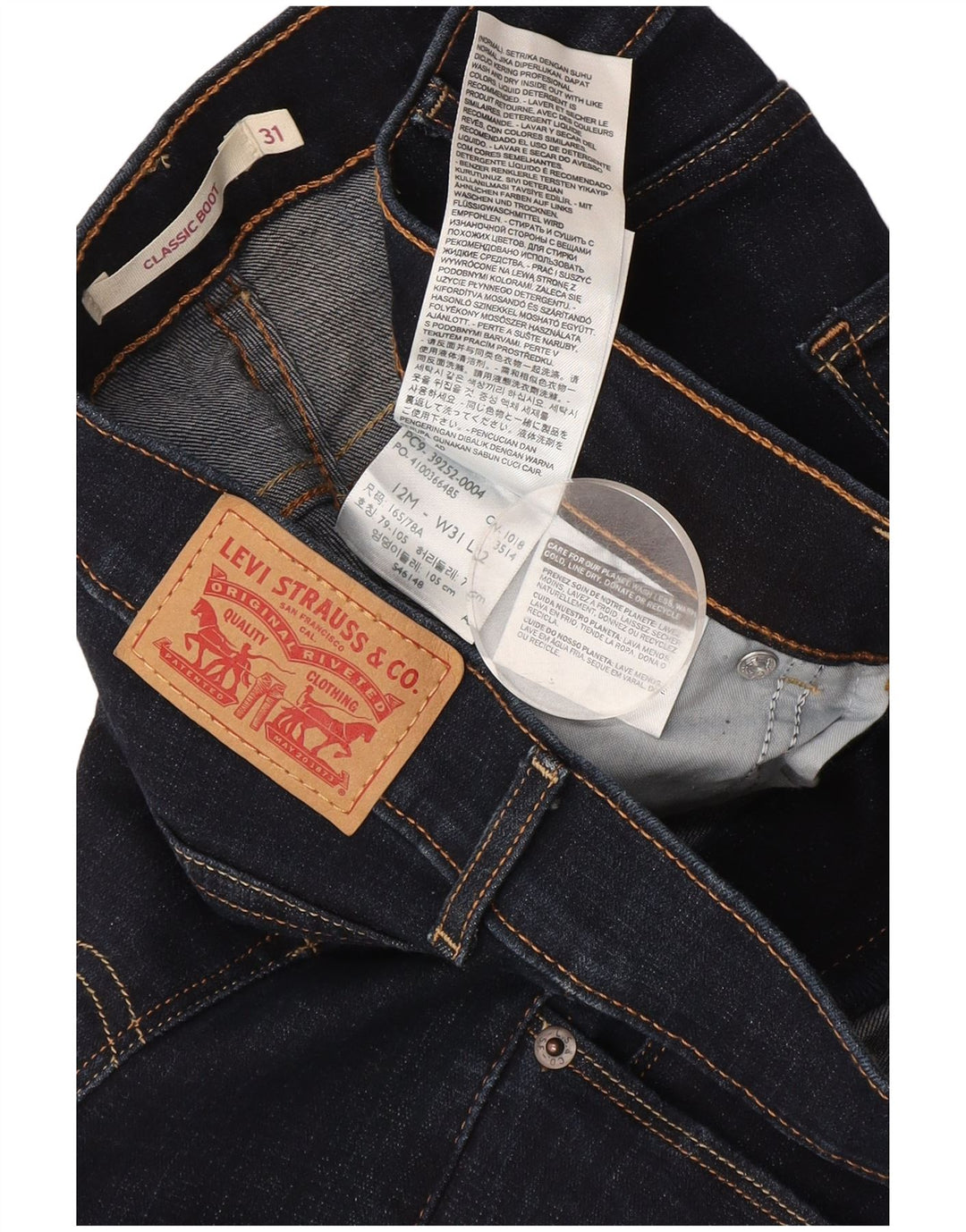 Jeans Levi's da donna con vestibilità classica Bootcut W31 L32 in cotone blu navy