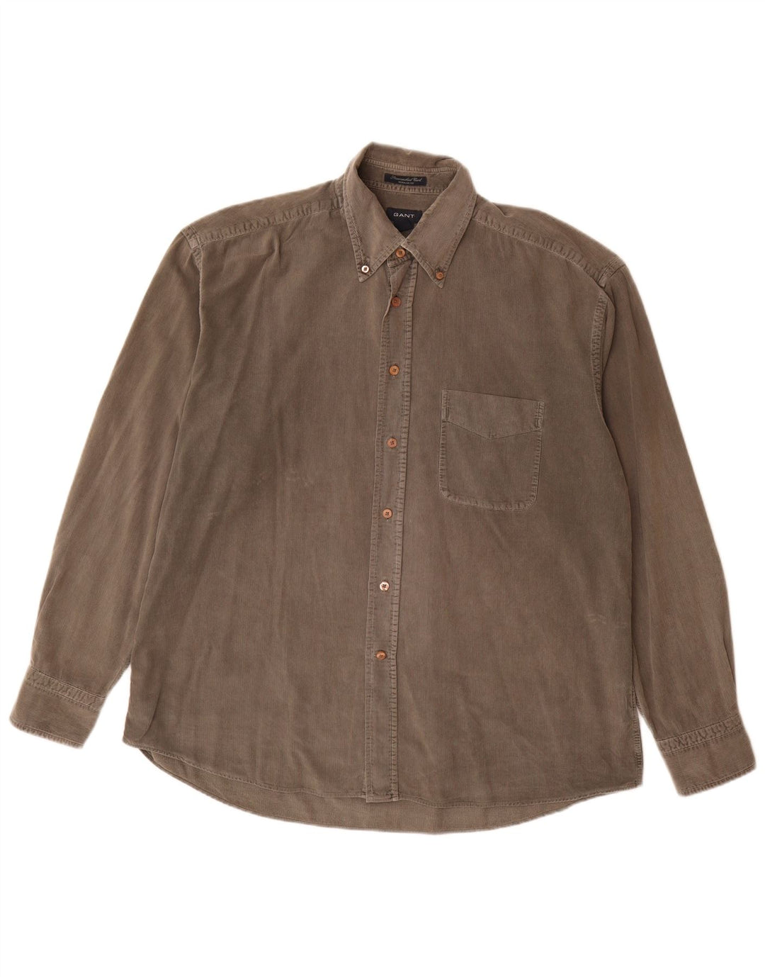 Camicia Gant da uomo in velluto a coste vestibilità regolare XL in cotone grigio