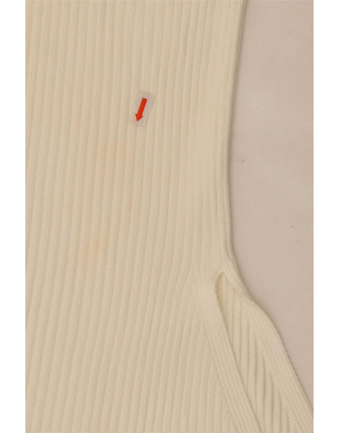 Gonna asimmetrica in maglia da donna Zara piccola W26 poliestere bianco sporco