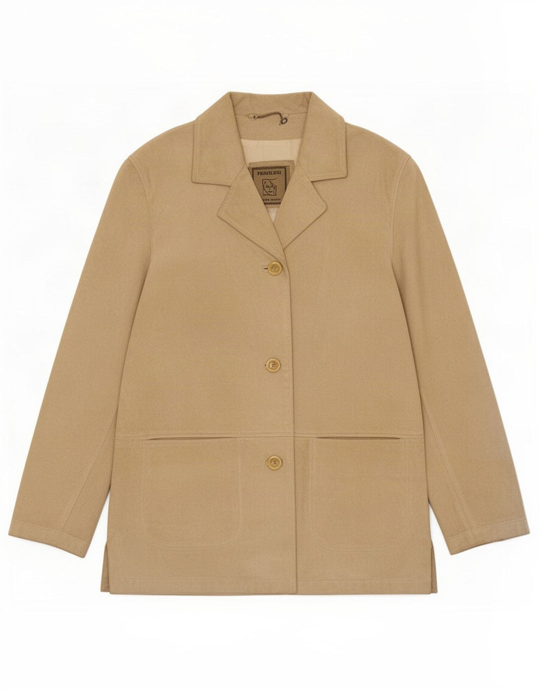Giacca Pelle Scamosciata Donna Privilegi IT 48 XL Pelle Beige