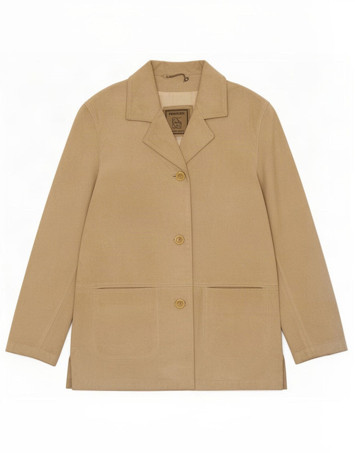 Giacca Pelle Scamosciata Donna Privilegi IT 48 XL Pelle Beige