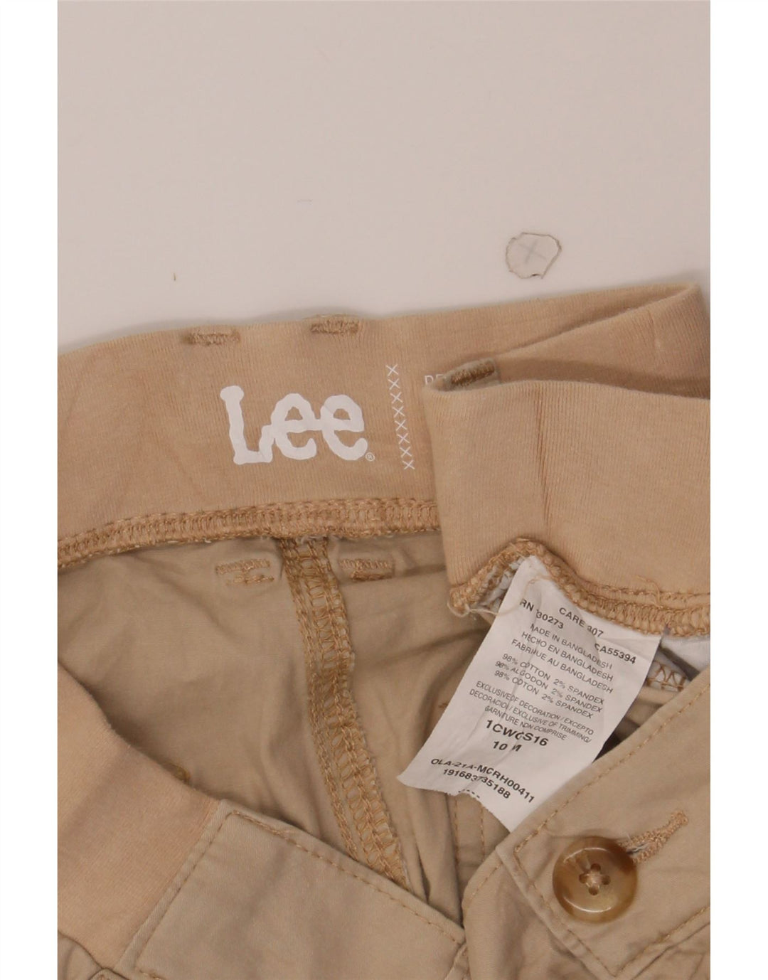 LEE Womens Cargo Shorts US 10 Large W32 Beige Cotton Vintage Lee and Second-Hand Lee from Messina Hembry 