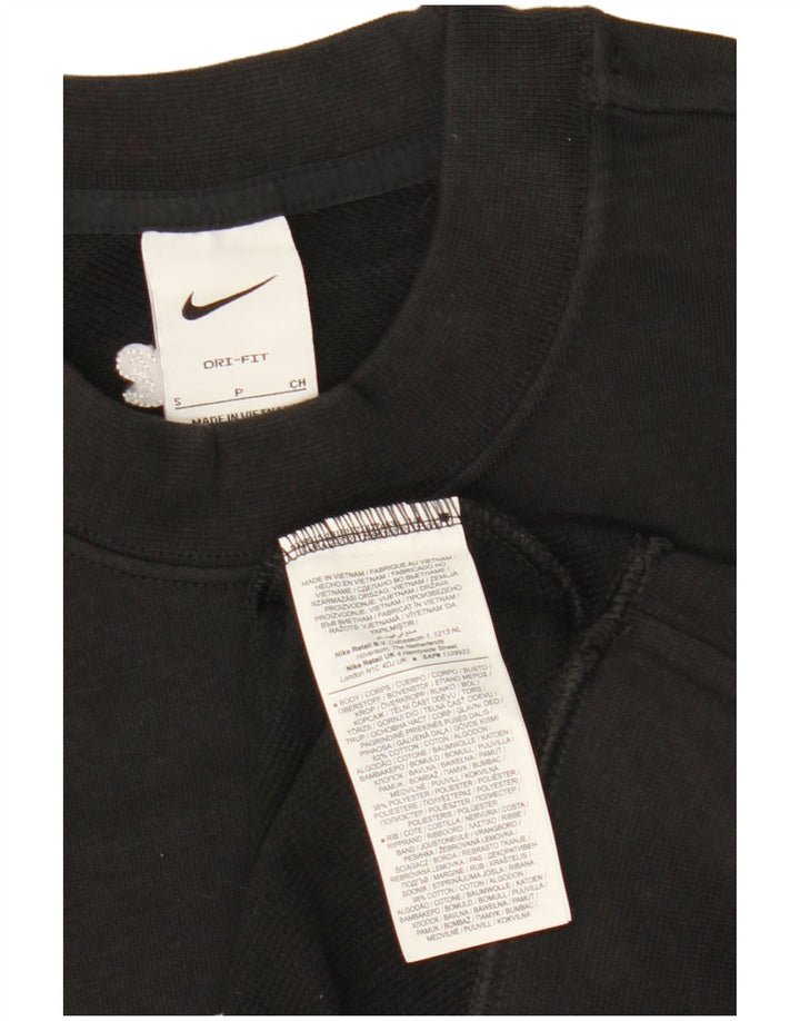 Felpa grafica Nike Dri Fit da uomo, piccola, in cotone nero