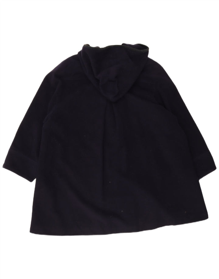Montgomery oversize con cappuccio da donna vintage IT 42 medio in lana blu navy