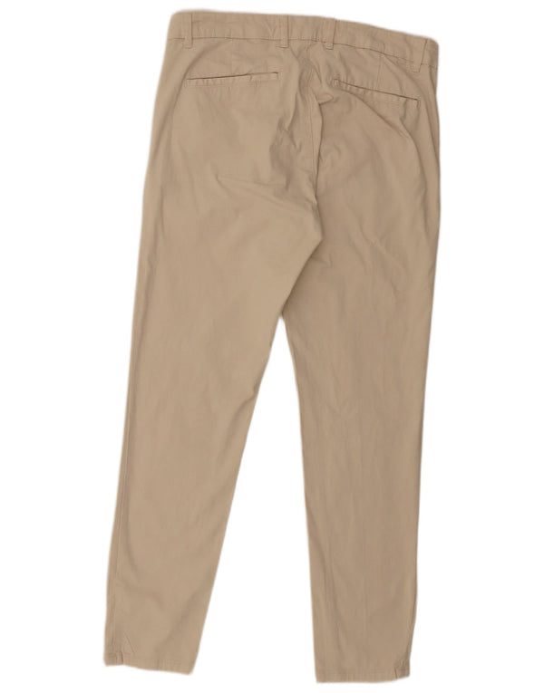 Pantaloni chino skinny da uomo Zara EU 44 Large W34 L30 Cotone beige