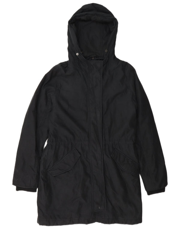 Giacca parka con cappuccio da donna Abercrombie & Fitch UK 14 medio blu navy