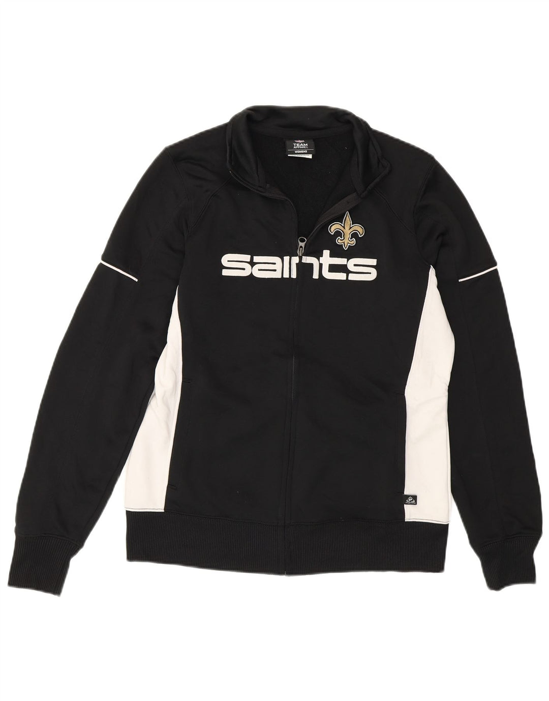 Giacca da ginnastica da donna NFL New Orleans Saints UK 14 media nera