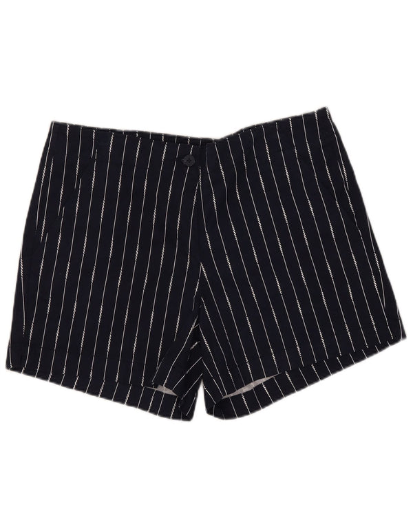 Pantaloncini chino da donna Nautica US 12 Large W35 cotone gessato blu navy