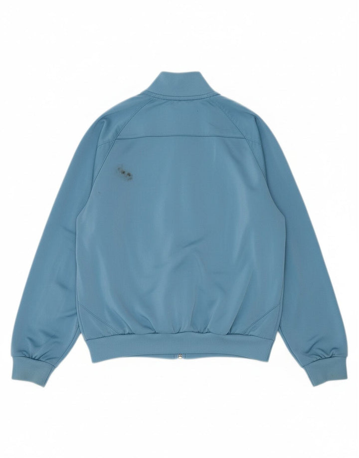 ADIDAS Boys Tracksuit Top Jacket 11-12 Years Blue Polyester Sports