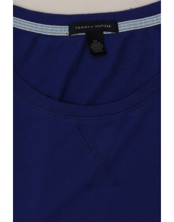TOMMY HILFIGER Womens Top Long Sleeve UK 14 Medium Blue Cotton Vintage Tommy Hilfiger and Second-Hand Tommy Hilfiger from Messina Hembry 