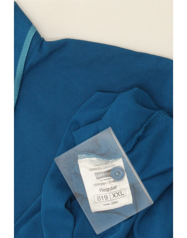 Polo da uomo Carrera 2XL in cotone blu
