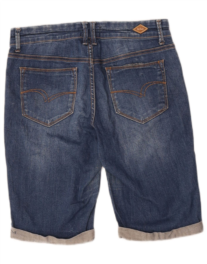 Pantaloncini di jeans da donna Lee Cooper US 10 Large W30 cotone blu