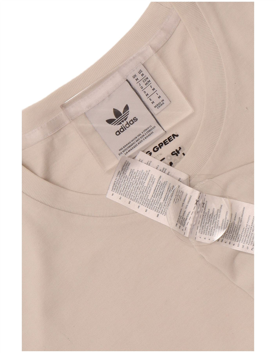 T-shirt grafica da uomo Adidas Top in cotone bianco medio