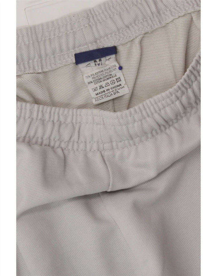Pantaloni da tuta grafica da uomo Asics in poliestere grigio medio