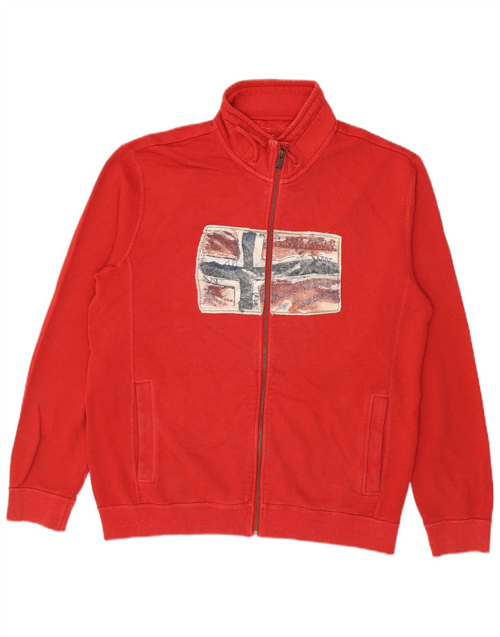 Giacca da ginnastica grafica da uomo Napapijri XL rossa