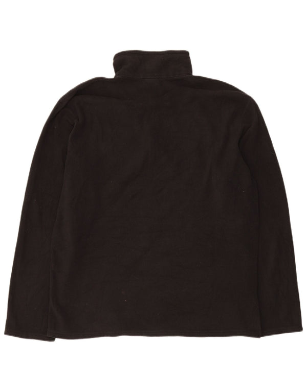 THE NORTH FACE Maglione in pile da uomo con zip e collo grande in poliestere nero