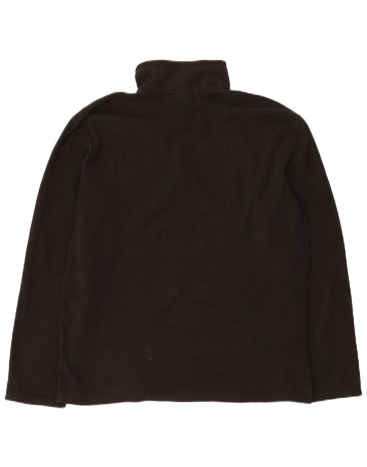 THE NORTH FACE Maglione in pile da uomo con zip e collo grande in poliestere nero