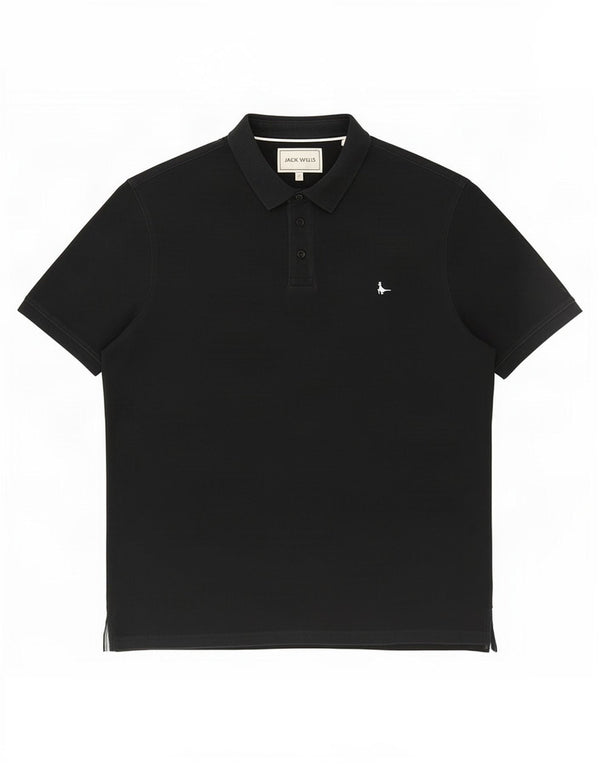 Polo da uomo Classic Fit Jack Wills XL in cotone nero