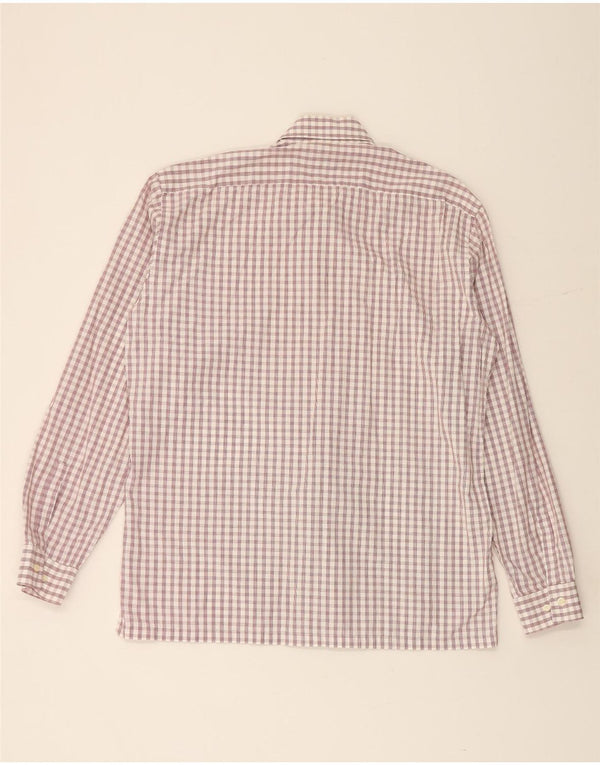 Camicia da uomo HUGO BOSS taglia 16 41 grande cotone a quadri bianchi
