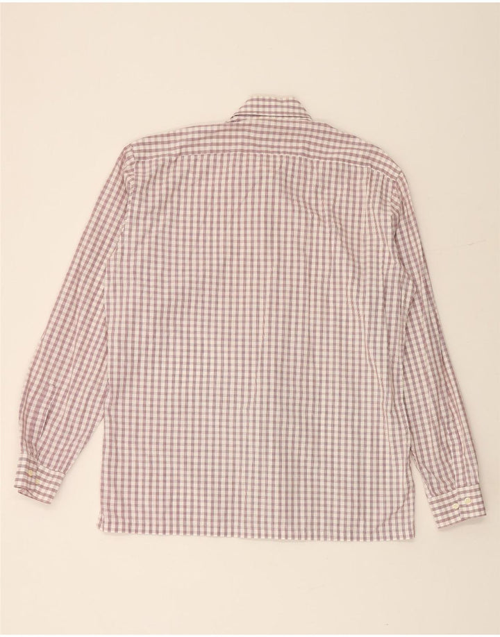 Camicia da uomo HUGO BOSS taglia 16 41 grande cotone a quadri bianchi