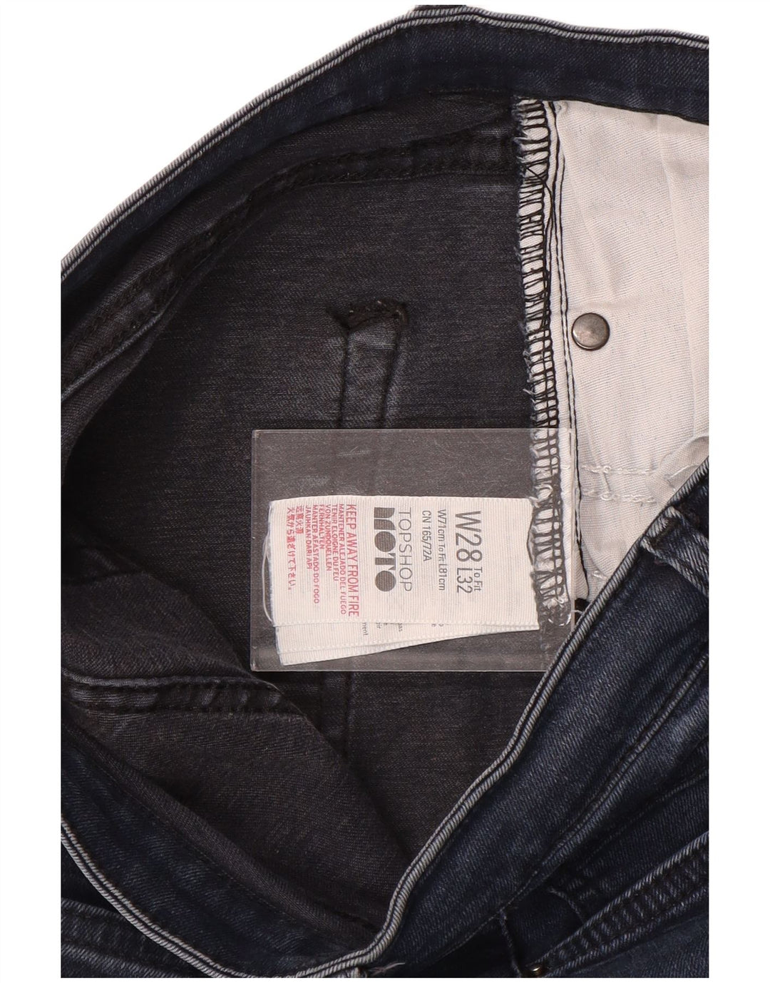 Jeans skinny da donna Topshop W28 L28 poliestere blu navy