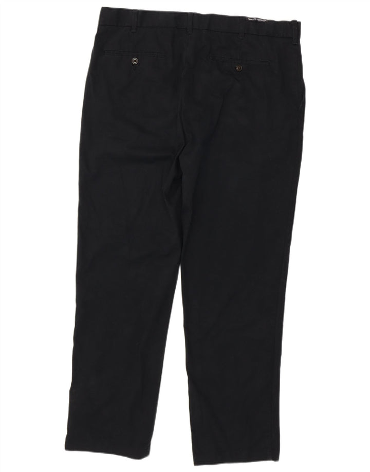 MARKS & SPENCER Pantaloni chino dritti da uomo W38 L31 cotone nero