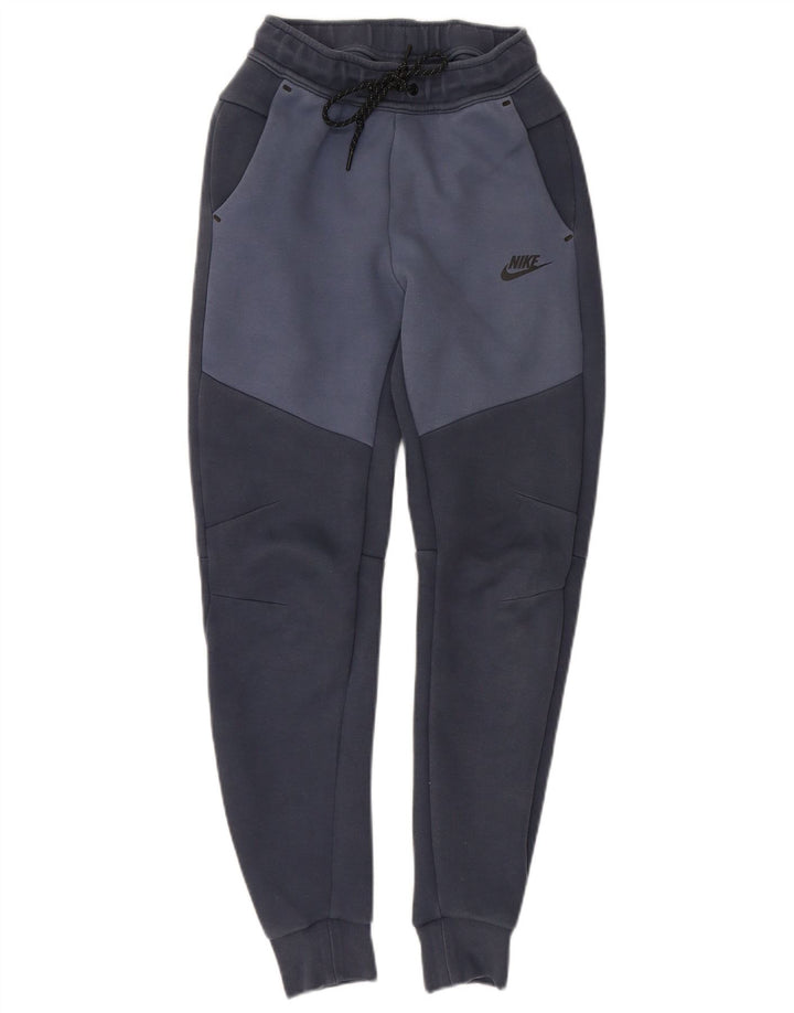 NIKE Pantaloni da tuta da donna Joggers UK 4 XS Blu navy Colourblock