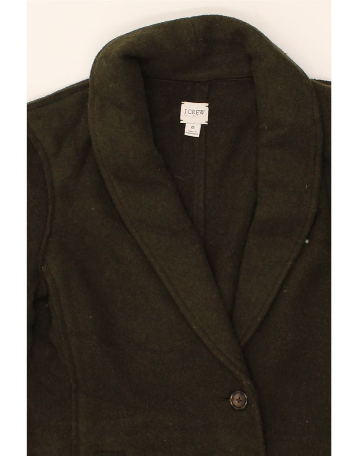 J. CREW Womens Overcoat US 6 Medium Green Polyester Vintage J. Crew and Second-Hand J. Crew from Messina Hembry 
