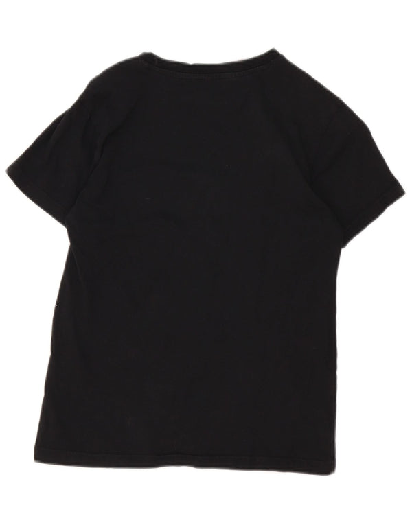 T-shirt grafica da ragazzo Adidas Top 11-12 anni in cotone nero