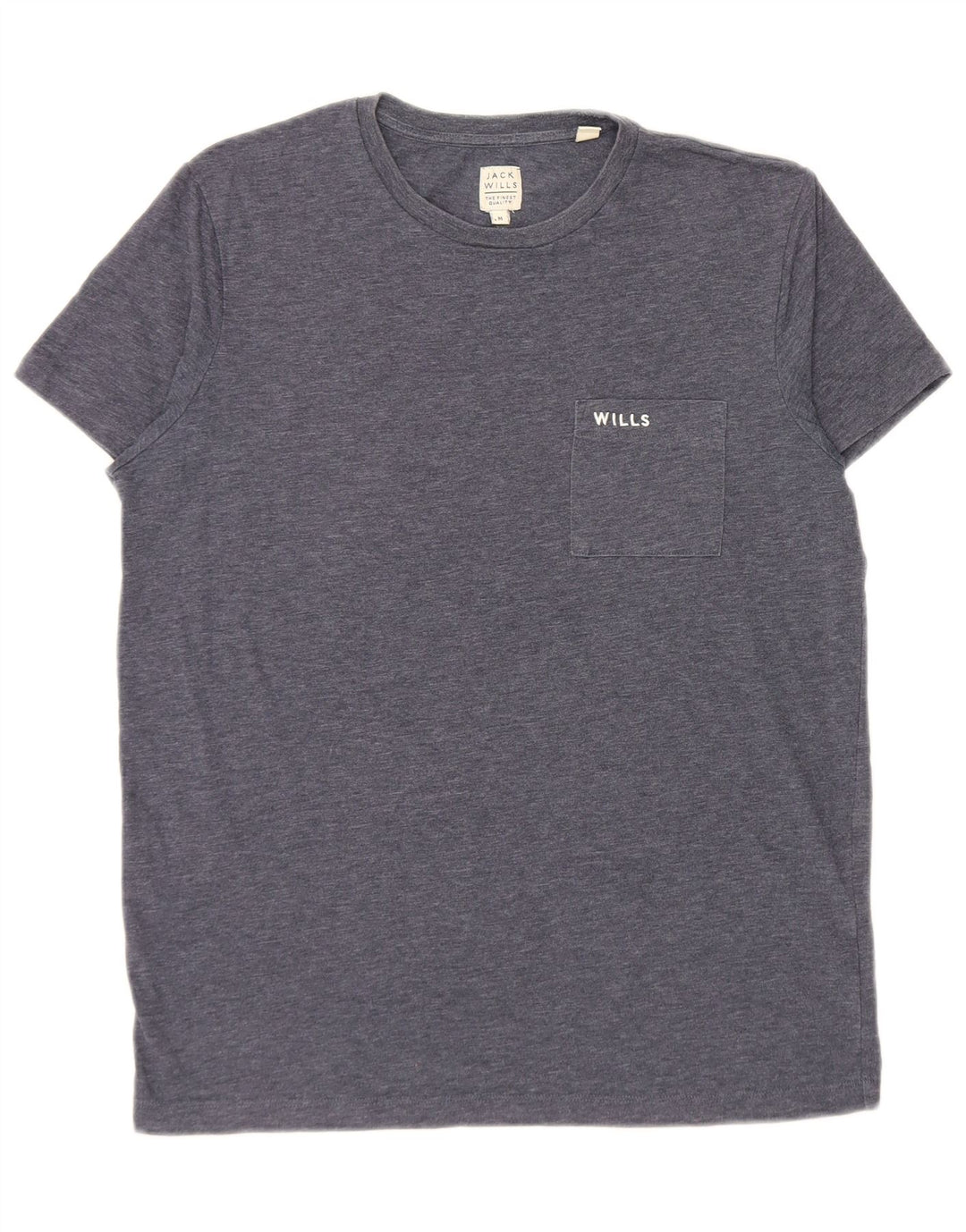 T-shirt da uomo Jack Wills Top in cotone screziato blu navy medio