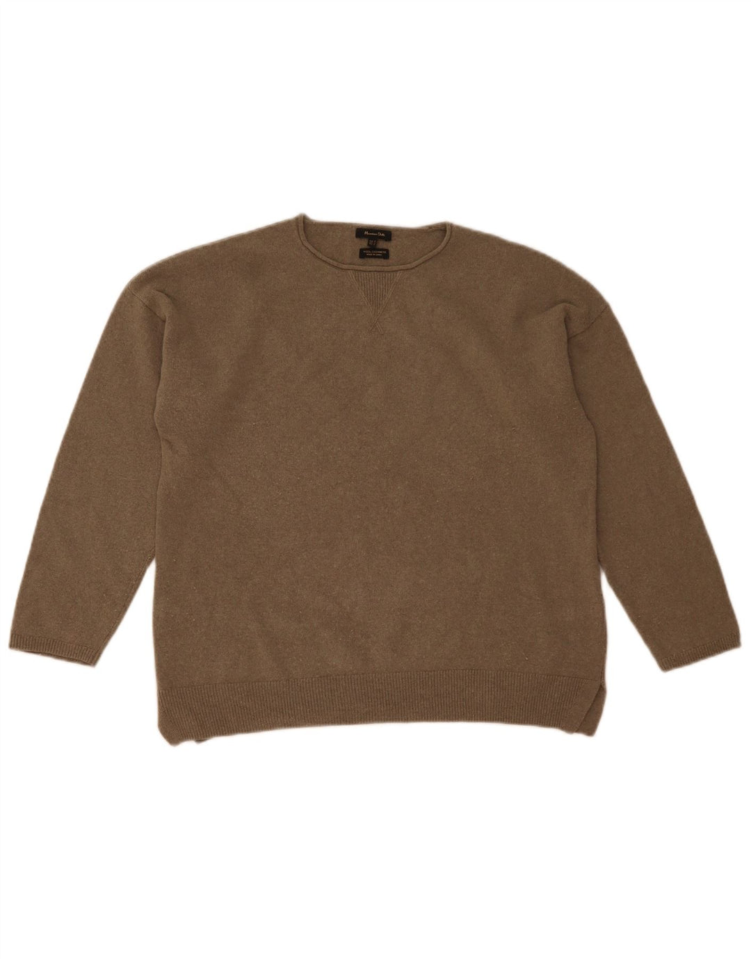 Massimo Dutti Maglione da donna con scollo a barchetta UK 14 Lana grigio medio