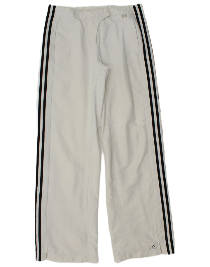 Pantaloni impermeabili Adidas Climalite da donna UK 10 Small Poliestere bianco