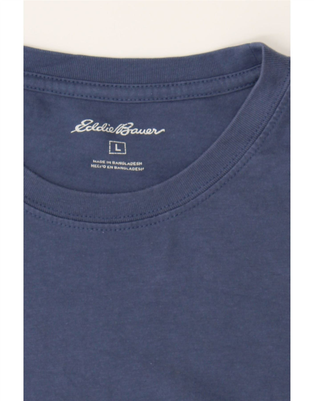 EDDIE BAUER Mens T-Shirt Top Large Navy Blue Cotton Vintage Eddie Bauer and Second-Hand Eddie Bauer from Messina Hembry 