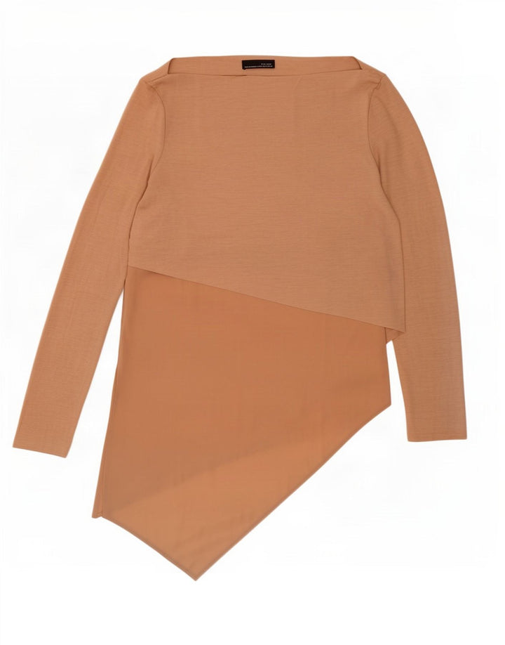 Top tunica asimmetrica da donna Zara UK 12 beige medio