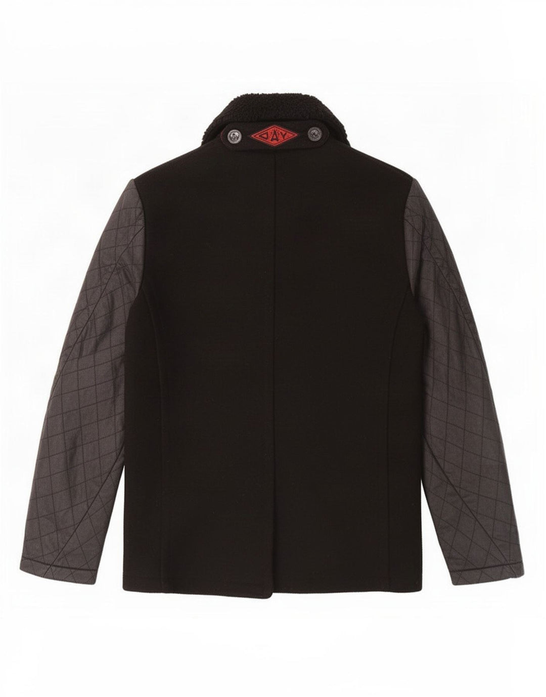 Cappotto da marinaio da uomo Superdry in lana nera media