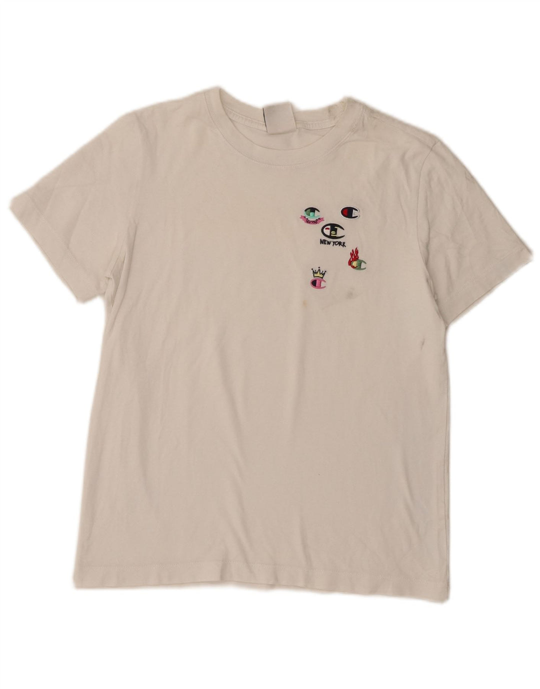 T-shirt grafica da donna Champion Top UK 12 Medium White
