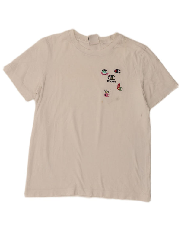 T-shirt grafica da donna Champion Top UK 12 Medium White