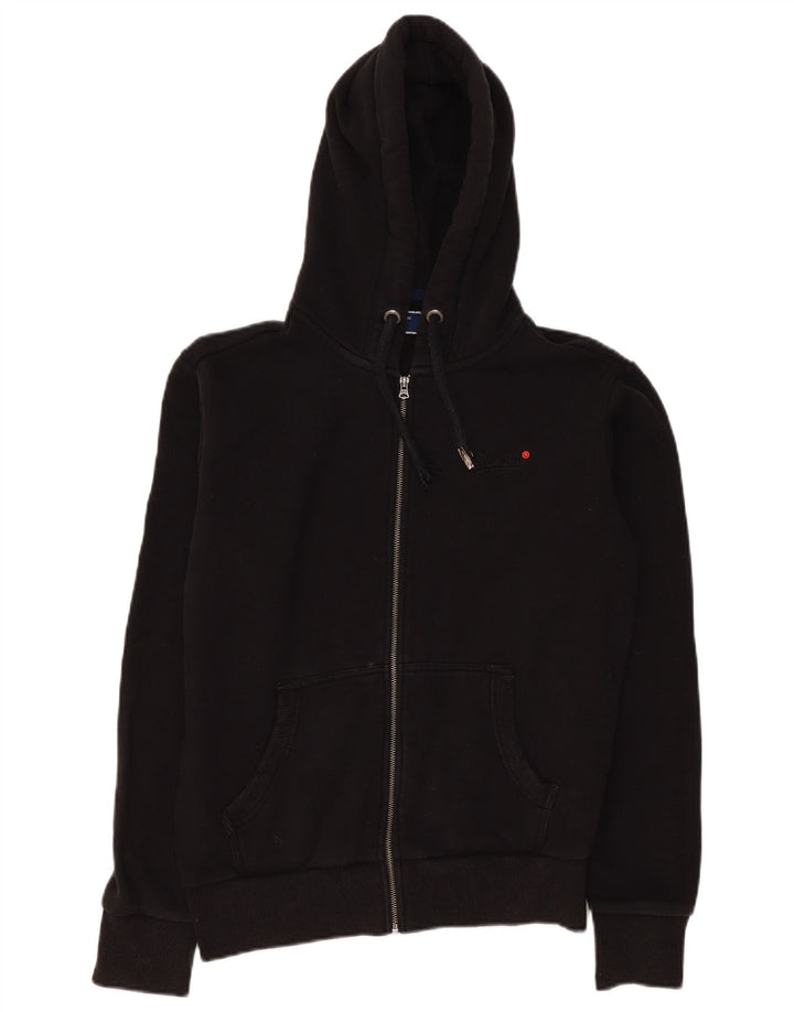 Maglione con cappuccio e zip da uomo Superdry piccolo in cotone nero