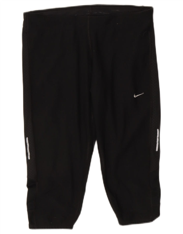 Leggings Nike Dri Fit Capri da donna UK 12 medio nero poliestere