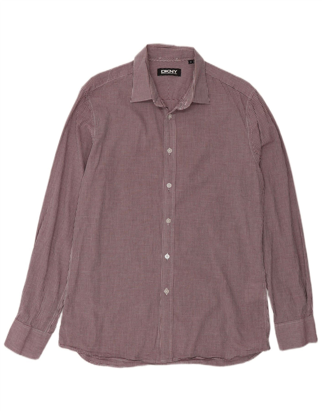 Camicia da uomo Dkny in cotone a quadretti bordeaux medio