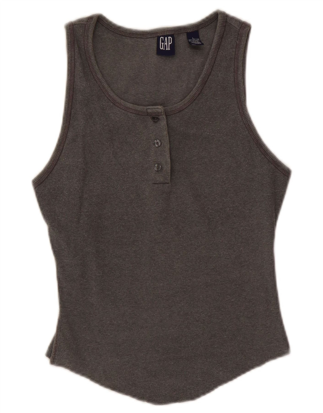Canotta corta da donna Gap UK 14 grande cotone grigio