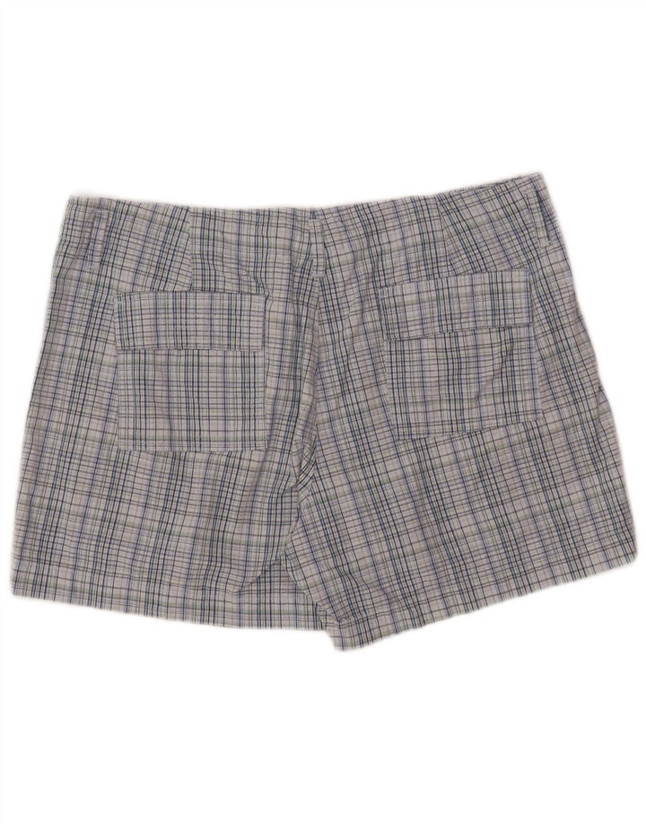 Pantaloncini chino da donna Lee US 16 2XL W36 cotone a quadri blu