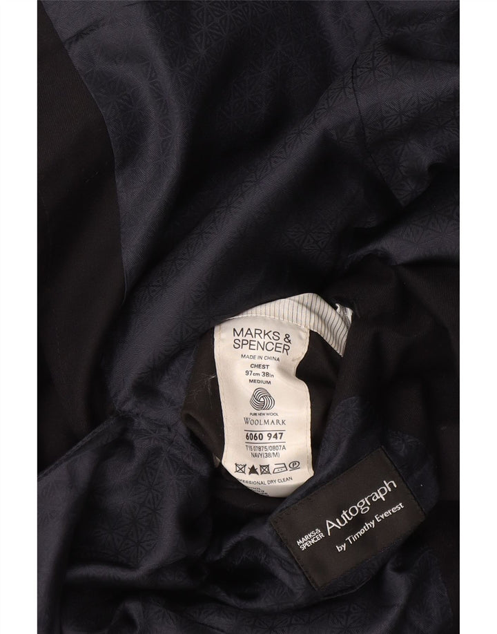 Giacca blazer autografa da uomo Marks & Spencer UK 38 medio blu navy