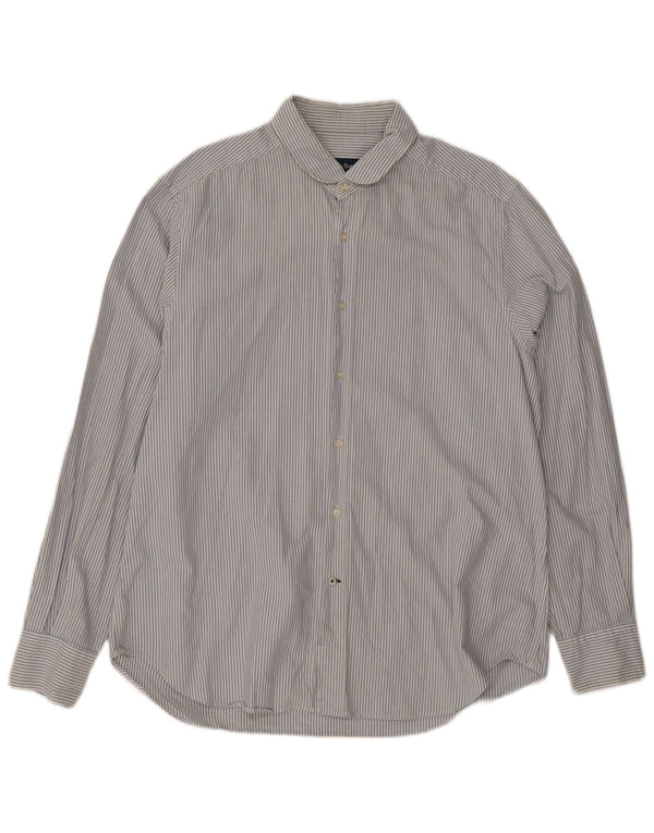 Camicia Uomo Massimo Dutti XL Gessato Blu