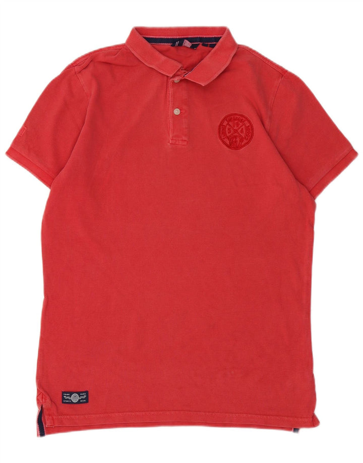 Polo da uomo Superdry in cotone rosso medio