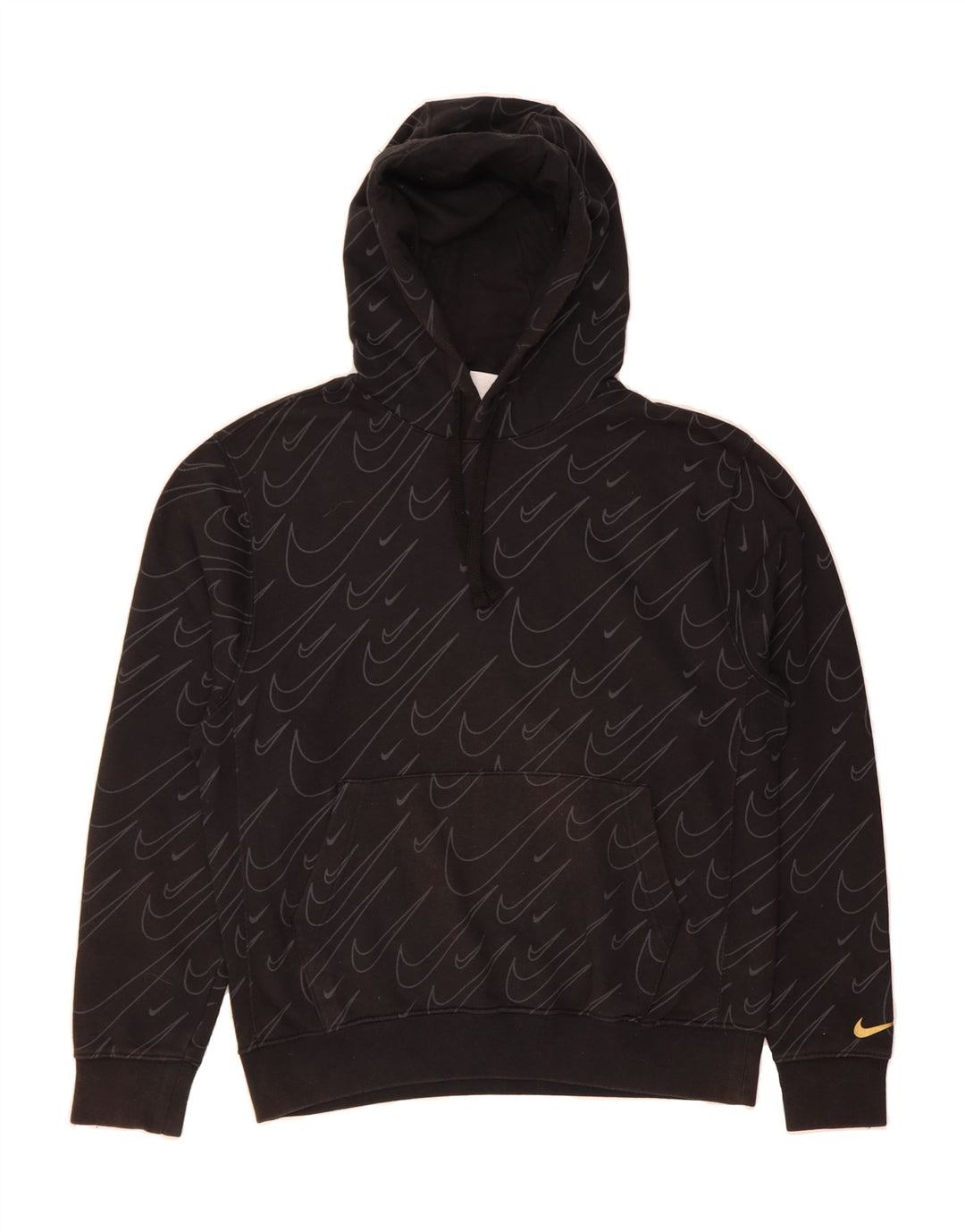 NIKE Mens Graphic Hoodie Jumper Small Black Cotton Vintage Nike and Second-Hand Nike from Messina Hembry 