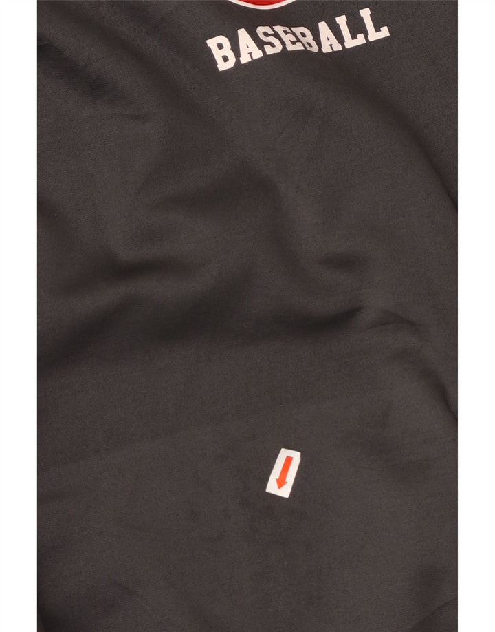 NIKE Felpa con cappuccio grafica da baseball da uomo, grande poliestere grigio