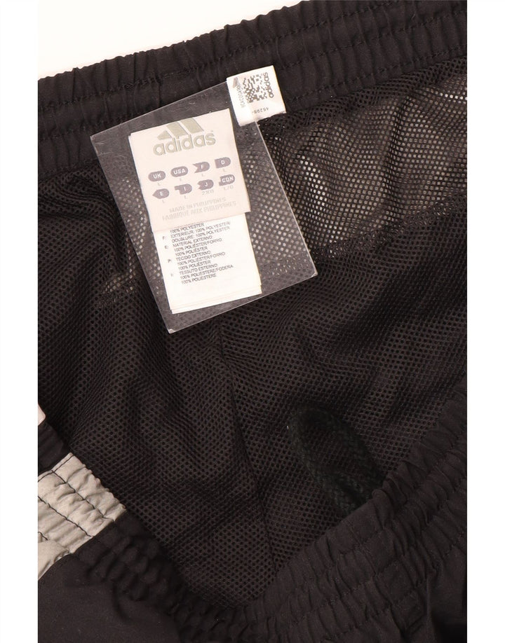 Pantaloni da tuta da uomo Adidas Large in poliestere color block nero