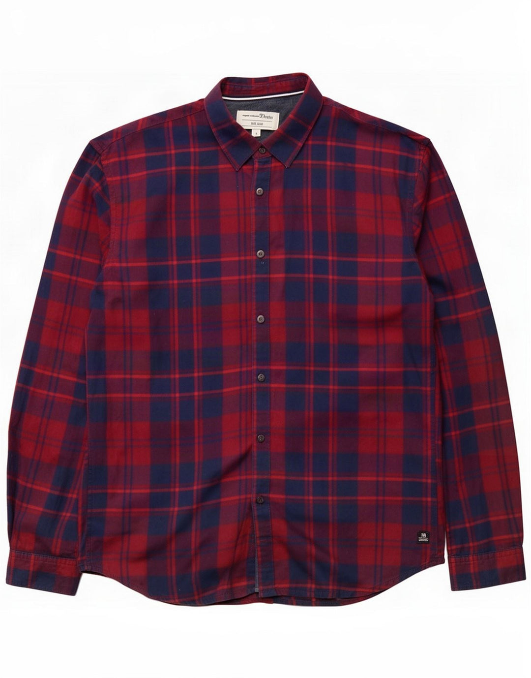 Tom Tailor Camicia in flanella da uomo XL Cotone a quadri rossi