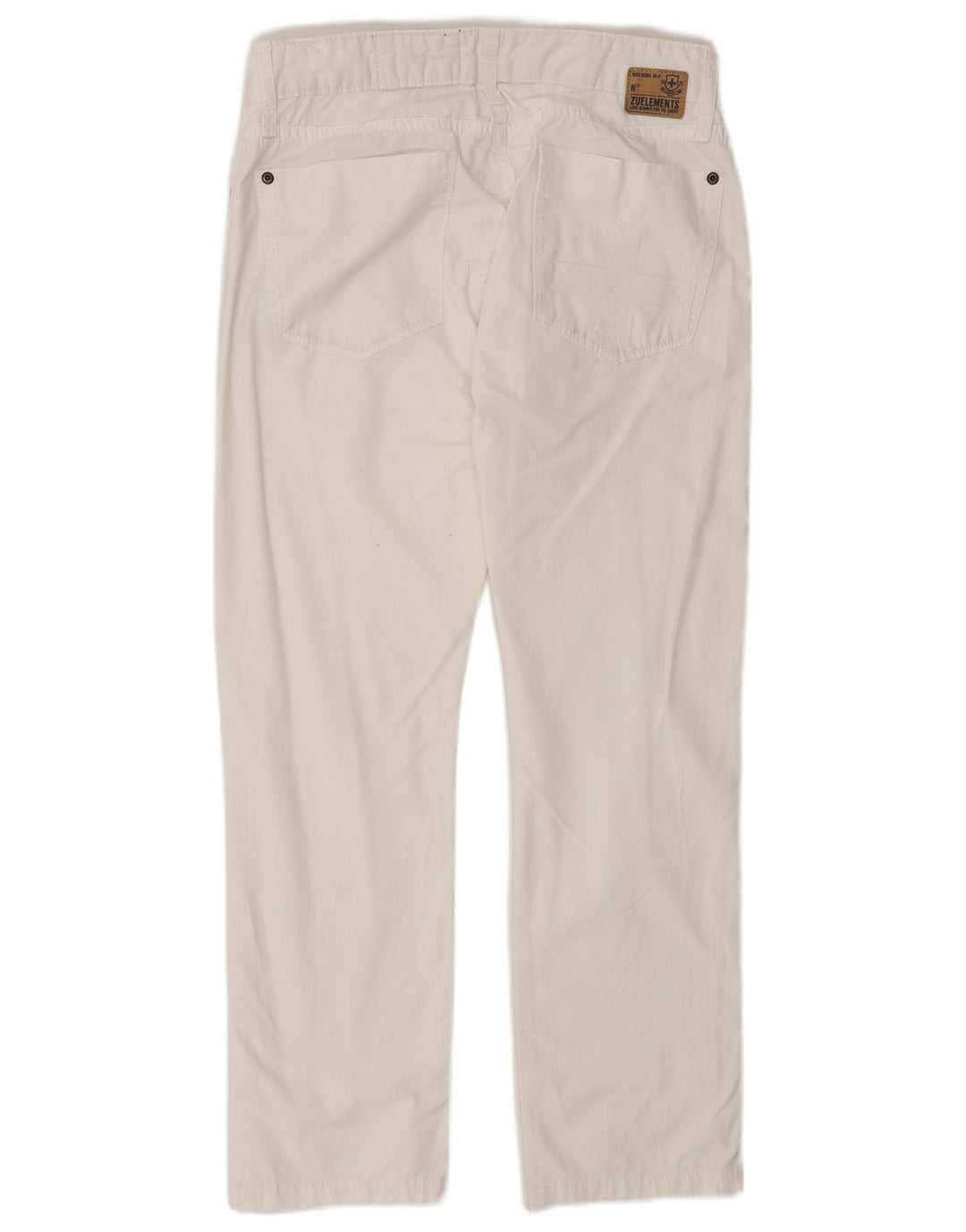 Jeans dritti elasticizzati da donna Zu Elements W31 L27 cotone bianco
